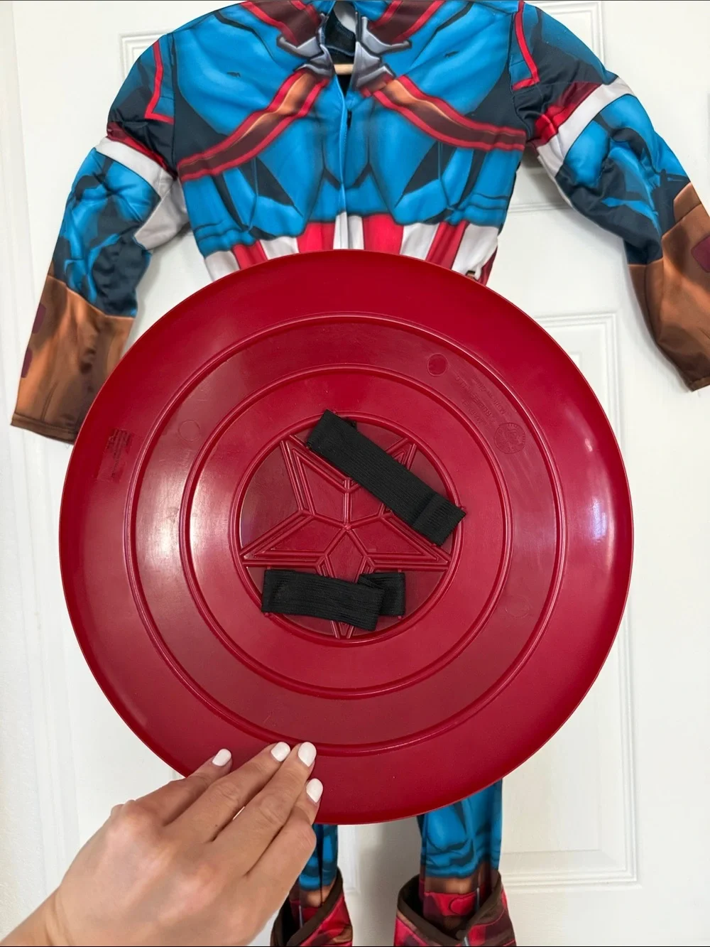 Kids Marvel Captain America Costume with Mask & Shield - Picture 11 of 16